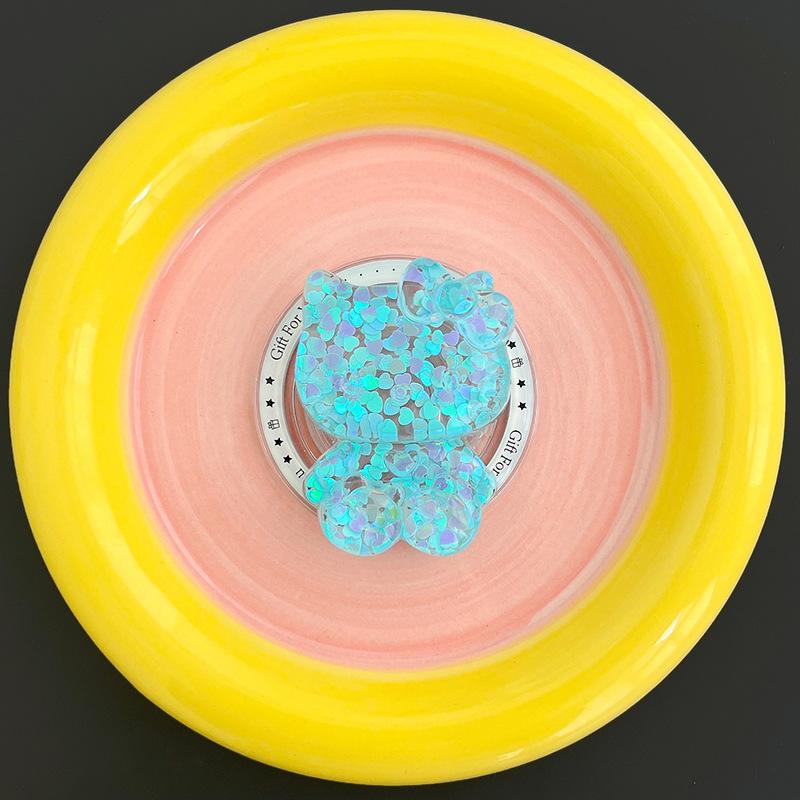 Creative Sequined Mobile Phone Airbag Bracket Magnetic Suction Retractable Magsafe Cartoon Kt Cat Drama Desktop Bracket