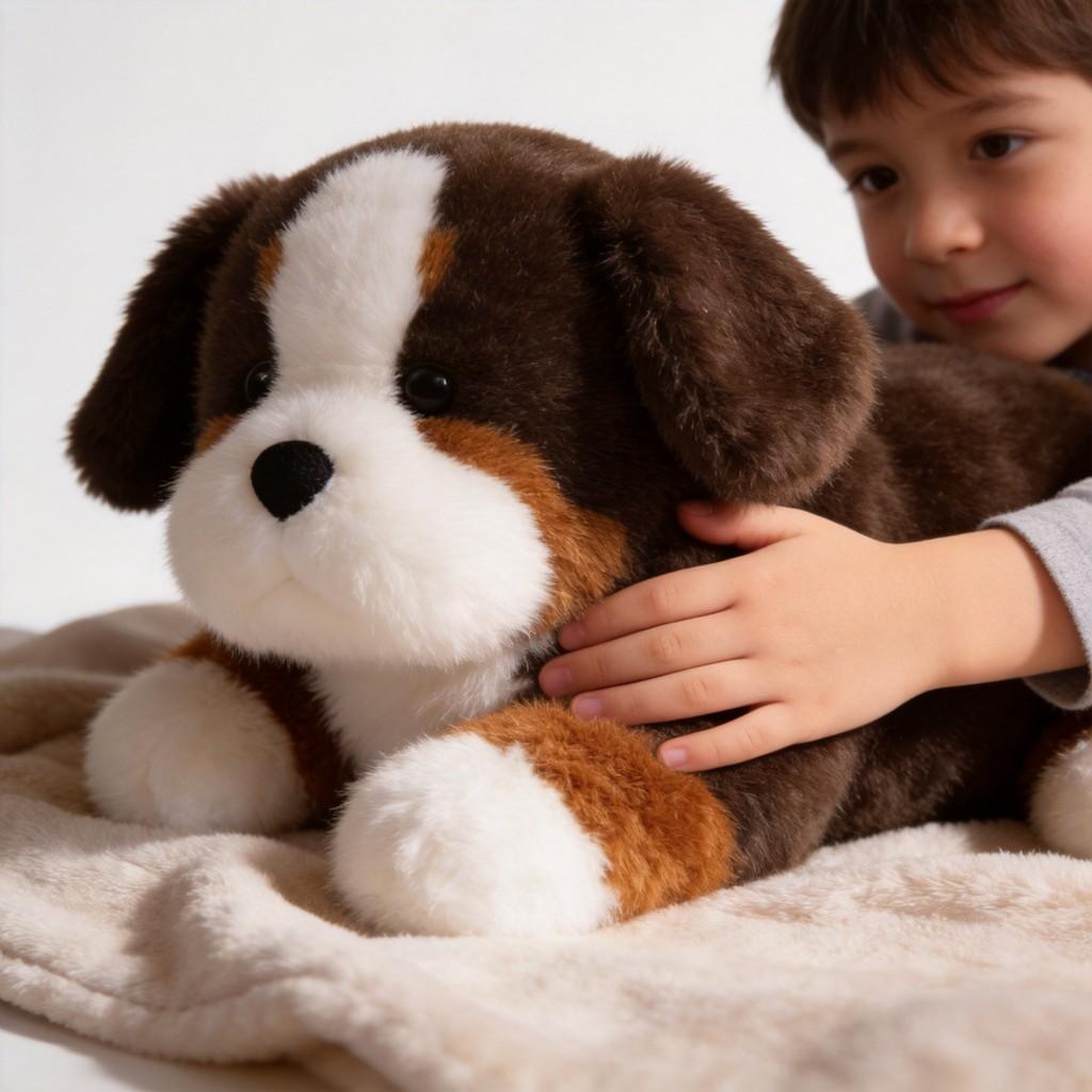 Bernese Mountain Dog Plush Toy With Soft Cotton Filling For Kids And Giftgiving