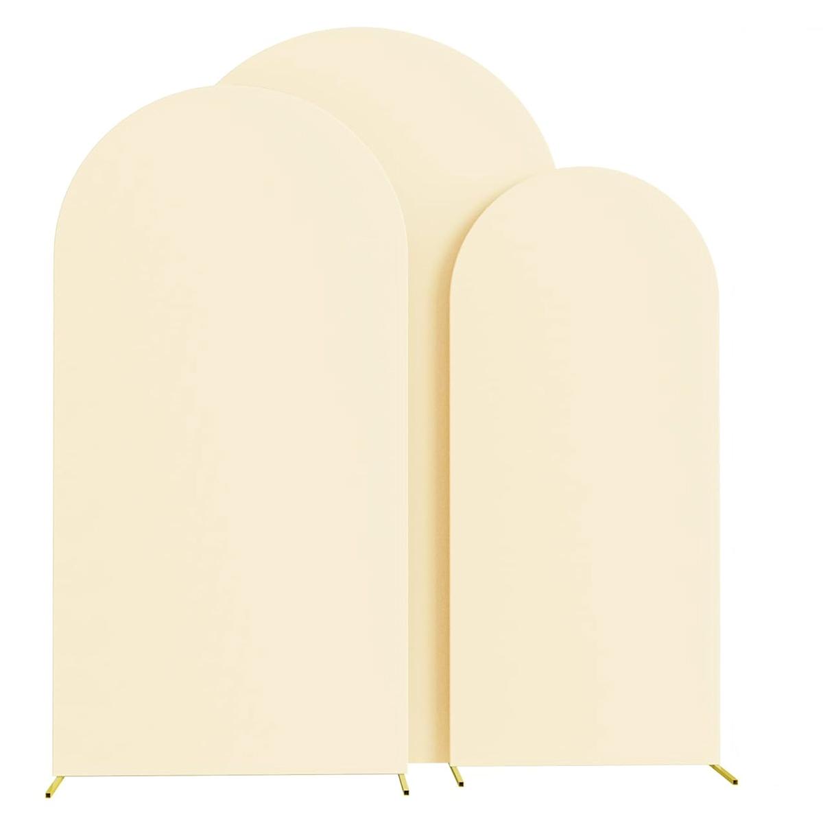 

1 шт. Чехол для арки, Свадебное цветочное украшение двери, Эластичный полиэстер, Чехол для фона, Реквизит, Используется для банкета (Без полки) 65X150cm(5Ft) слоновая кость