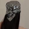 Hip Hop Laser Farbe Haarband Y2K Punk Bandana Flüssig Silber Haarschal Streetwear