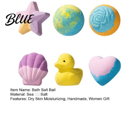 Bubble Bath Balls 6Pcs/Set Salt Bombs Ocean Starfish Shell Love Heart Duck Essential Oils Fizzies Moisturizing Dry Skin Shower Ball Spa Birthday Gift