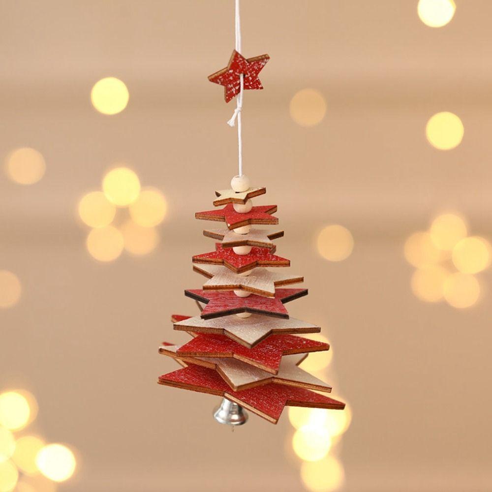 Three-dimensional Multilayer Christmas Tree Pendant Star Christmas Tree Ornaments Home