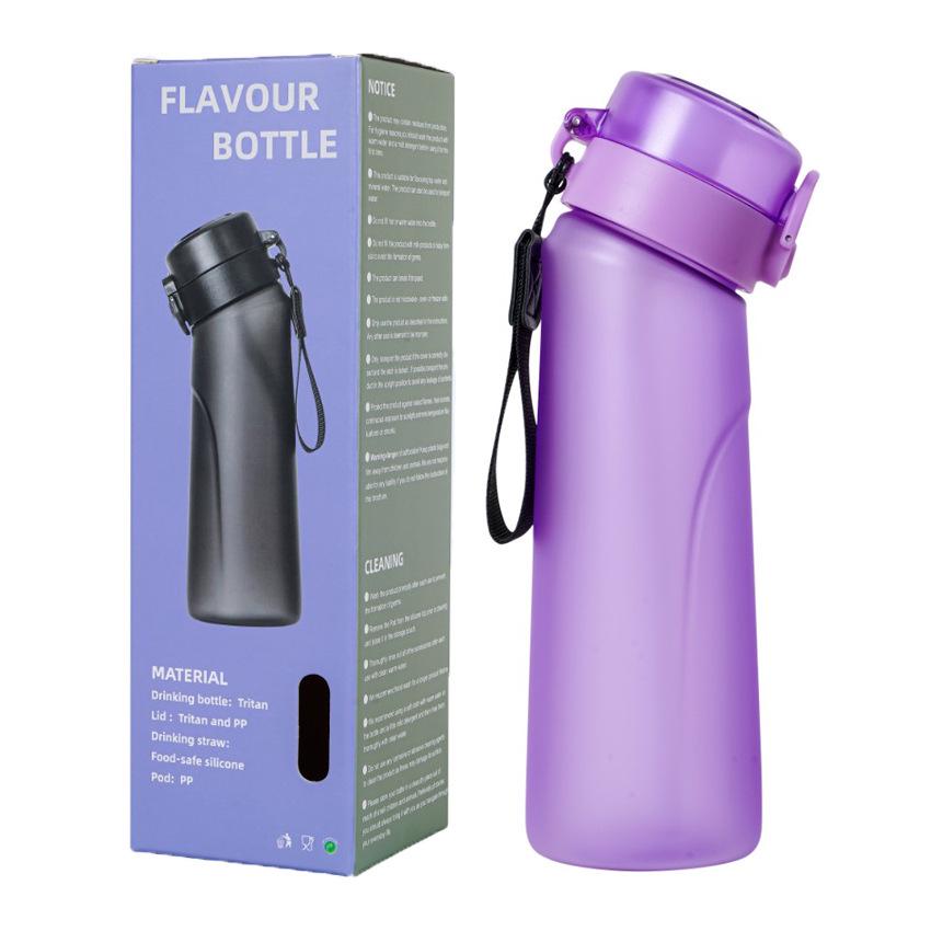 Scented 750ml Sports Water Bottle with Flavor Ring and Straw