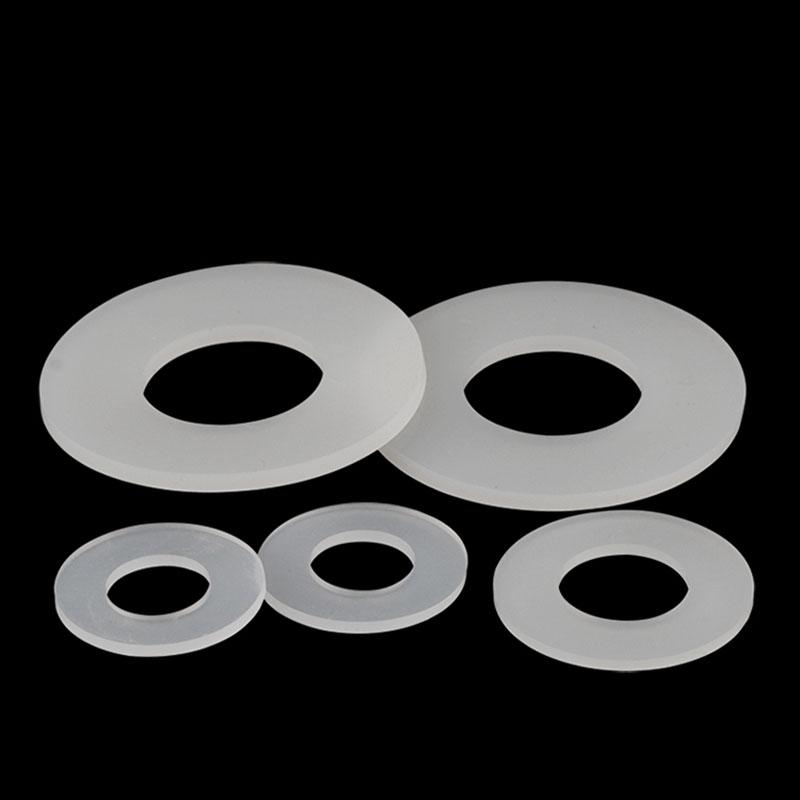 Weißer Ultra-dünner Weicher Silikon-Dichtring M2 M2.5 M2.7 M3 M4 M5 M6 M7 M8 M10 M12 Flachdichtung O-Ring Silikon-Dichtring Unterlegscheibe