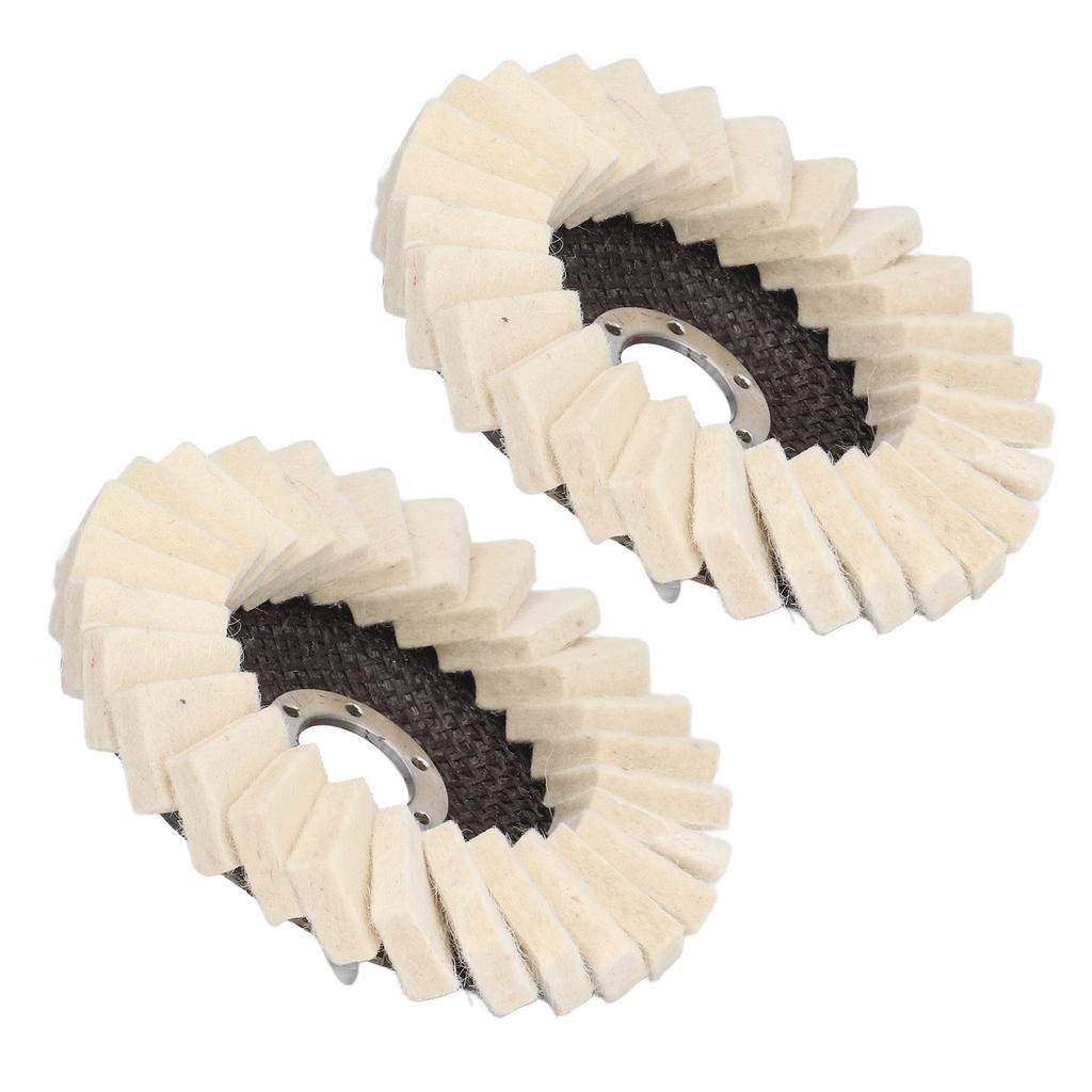 2 Buc. Disc de Slefuit 5in Formă Ondulată Pâslă de Lână Roată de Lustruire Accesorii Polizor Rotativ
