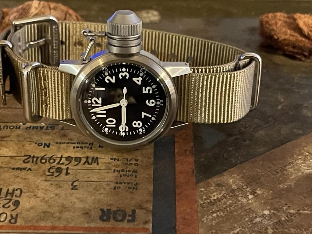 Military Watch Bushps Watch Buships Nylon Khaki Color NATO Strap [M.R.M.W.] Men's (Desert Color)