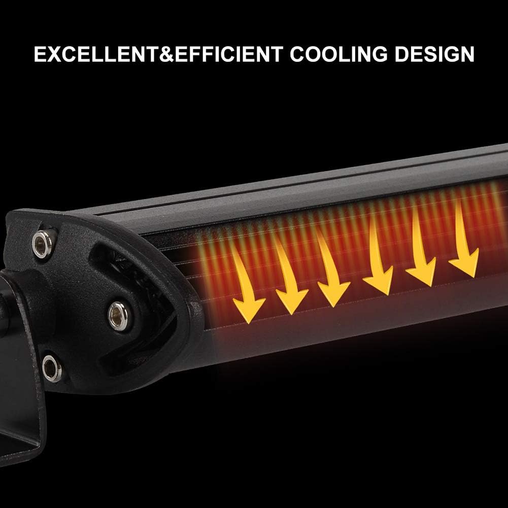 7 Inch Single Row Led Light Bar Pods - BEAMCORN Ultra-Slim 60W 10000 Lumens Waterproof Driving Fog Light Combo Flood Spot Lights For Trucks Off Road