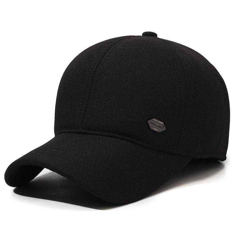 Men's Thickened Woolen Duckbill Hat with Ear Protection - Ideal for Dad, Grandpa, and Elderly - Warm Winter Baseball Cap