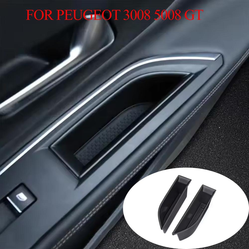For Peugeot 3008 4008 5008 GT 2016-2023 Car Front Door Handle Storage Box Case Take In Box Holder Tray Accessories