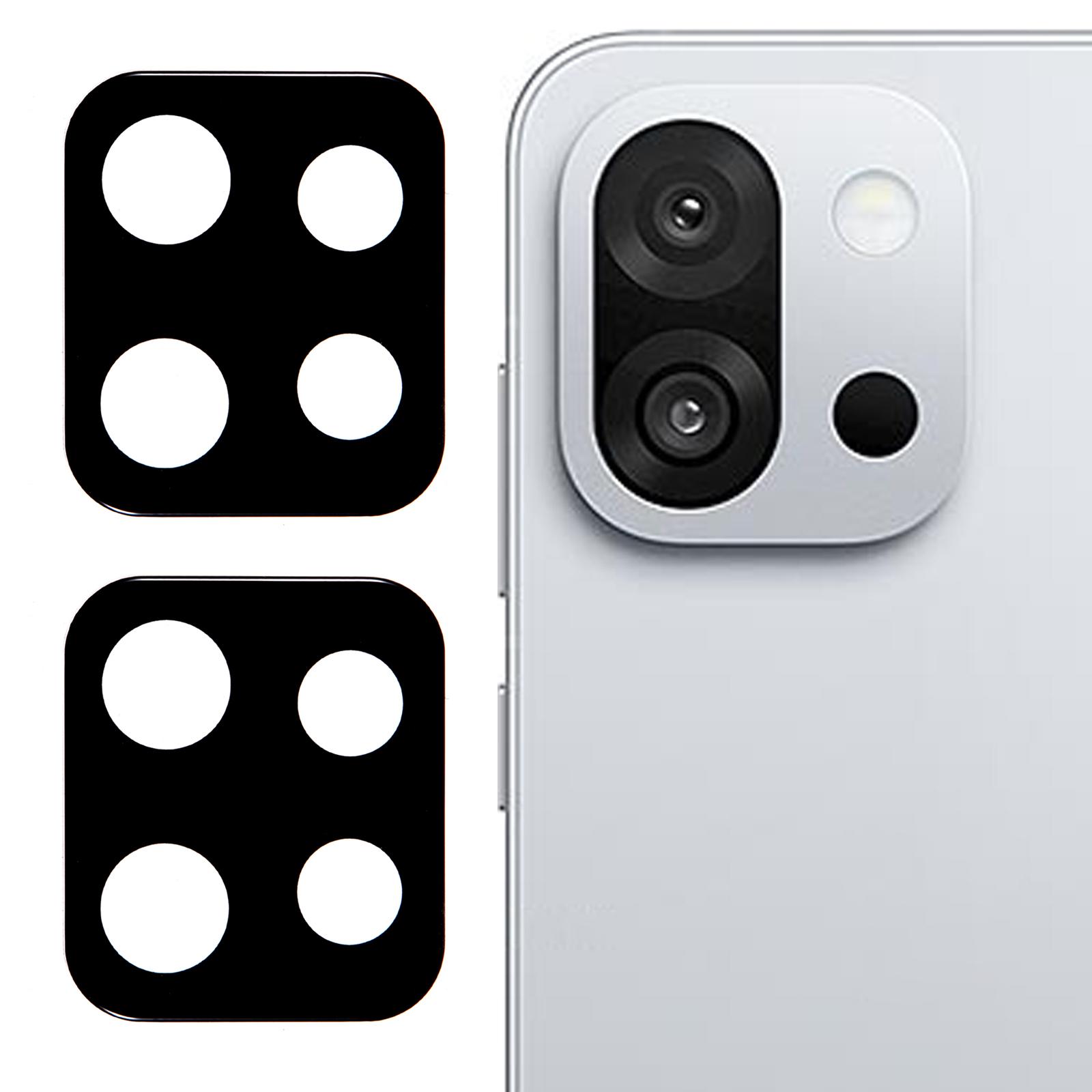 

2Pcs For OnePlus 13T 5G Camera Lens Protector 2.5D Arc Edge Silk Printing Tempered Glass Rear Lens Film A