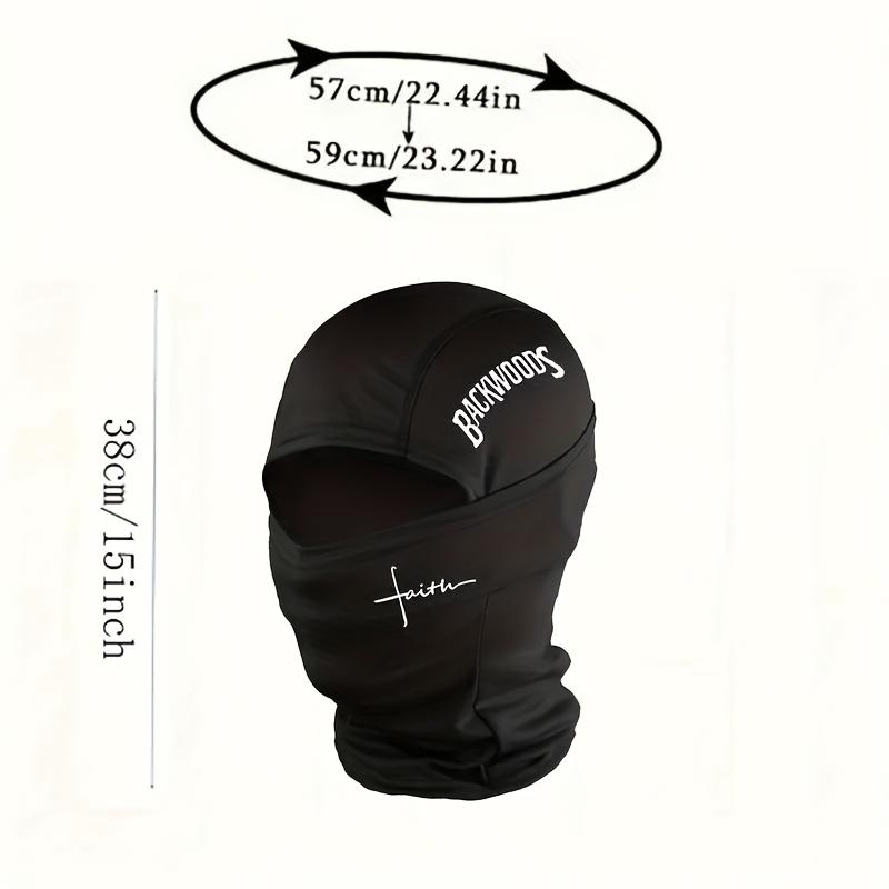High Quality1/5pcs Unisex "Confidence" Letter Printed Balaclava Hat - Windproof & Dustproof Sunshade for Outdoor Sports, Hiking, Cycling - Breathable