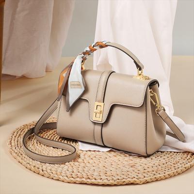 Bag Women's Messenger Bag Cowhide Handbag High-end Shoulder Bag Light Luxury Birthday New Gift for Mother