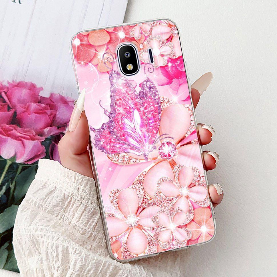 For Galaxy J4 2018 Case SM-J400F Fashion Painted Cover Soft Silicone Phone Case For Samsung Galaxy J4 2018 Fundas Capa Bags