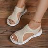 Damen Sommerschuhe Neue Mesh Fisch Plateau Sandalen Damen Zehenfrei Keilsandalen Damen Leichte Freizeitschuhe Zapatillas Muje
