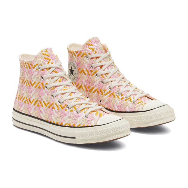 Converse 1970s All Star Chuck 70 Hi Trendy Comfort High-Top Canvas Shoes Unisex Pink Orange