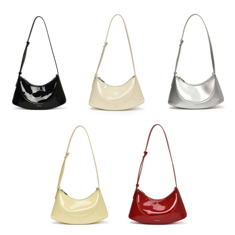 PU Leather Half-Mo Crossbody Bag Versatile Purse Wallets PU Leather Shoulder Bag Korean Style Messenger Bag Underarm Bag Party