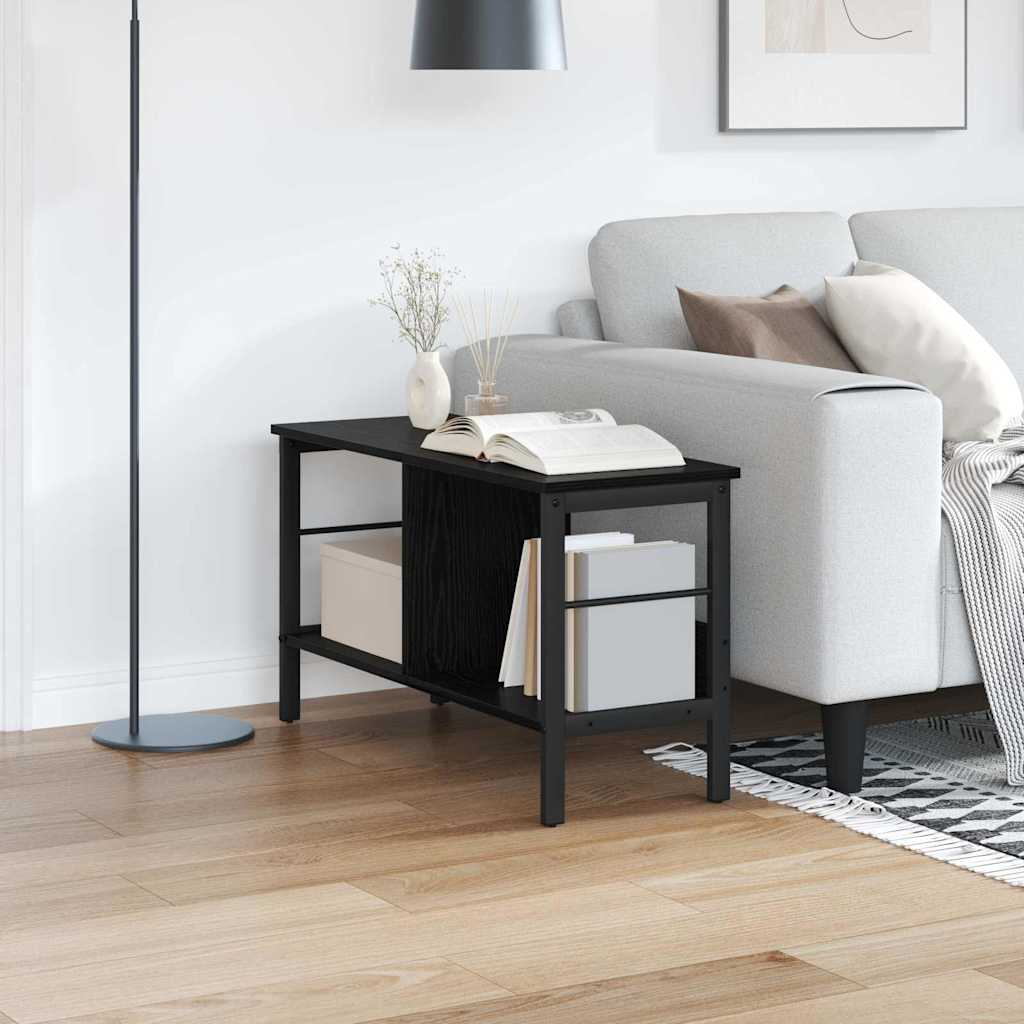 Bookshelf Black Oak Effect 82 x 32 x 47 cm Engineered Wood