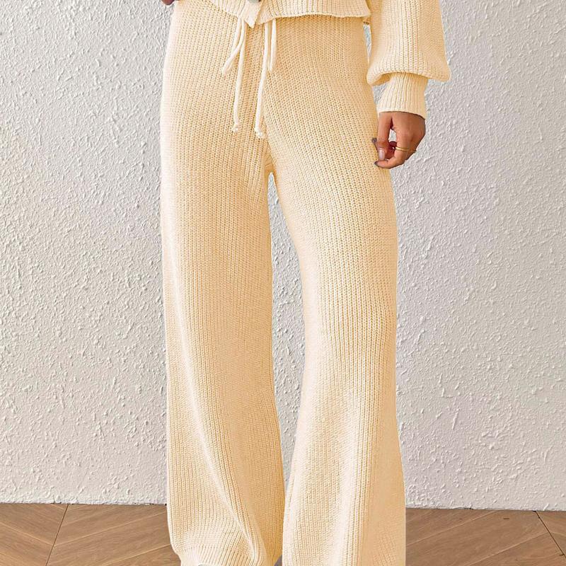 Женские удобные теплые шерстяные брюки на кулиске, трикотажные брюки прямого кроя, брюки широкого кроя S абрикосовый