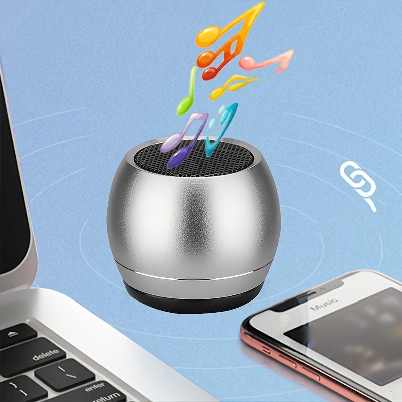 Luxury Tiny Bluetooth Metal Silvery Speaker TWS Portable Car Audio Wireless Stereo Steel Gun Heavy Subwoofer Outdoor Loudspeaker