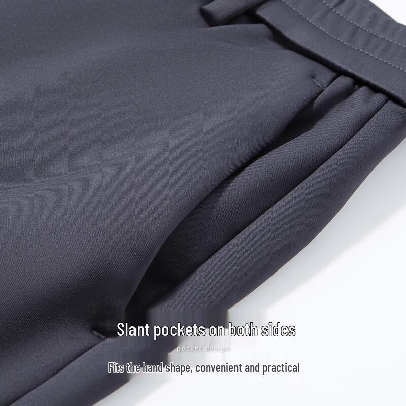 Hodo Men's Warm Straight-Leg Casual Business Pants