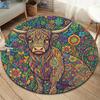 Mandalapainting Round Area Rug,Carpet Rug for Living Room Bedroom Sofa Playroom Decor,Non slip Floor Mat