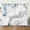 Curtain Marble Texture Nordic Curtain Digital Printing Blackout Curtain No Punching