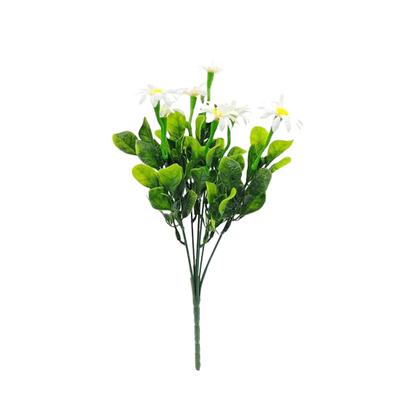 Artificial Flower with Green Leaves Realistic Plastic Flower Wedding Party Home Office Table