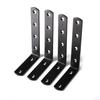 125x75 Black L-Shaped Angle Bracket for Wall Mounting, 90° Right Angle Iron Brace, Cargo Support Fastener