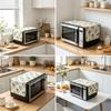 30x90cm Simple Cotton Linen Microwave Dust Cover Anti Dust Oven Cloth Cover