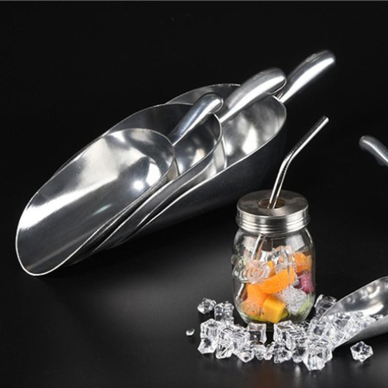 Multi-function Premium Ice Scoop Aluminum Alloy Ergonomic Handle Food Scoop Grain Shovel Bar Tool