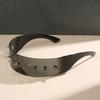 Cyberpunk Demon Sunglasses with Metal Rivets - Funny and Stylish Party Wear