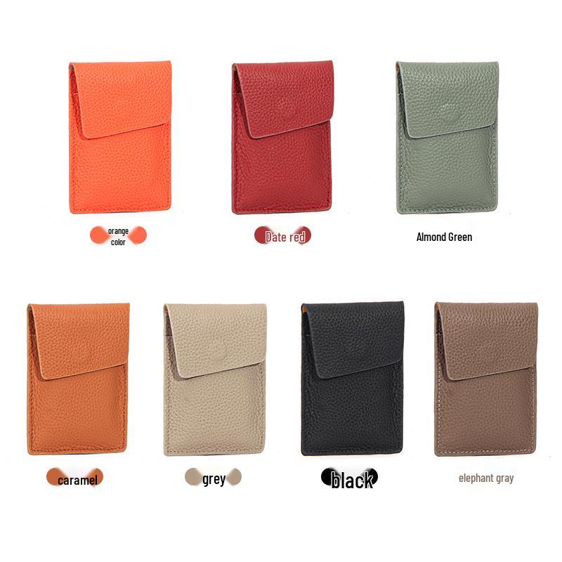 Ultra-thin Genuine Leather Women's Multi-card ID Holder