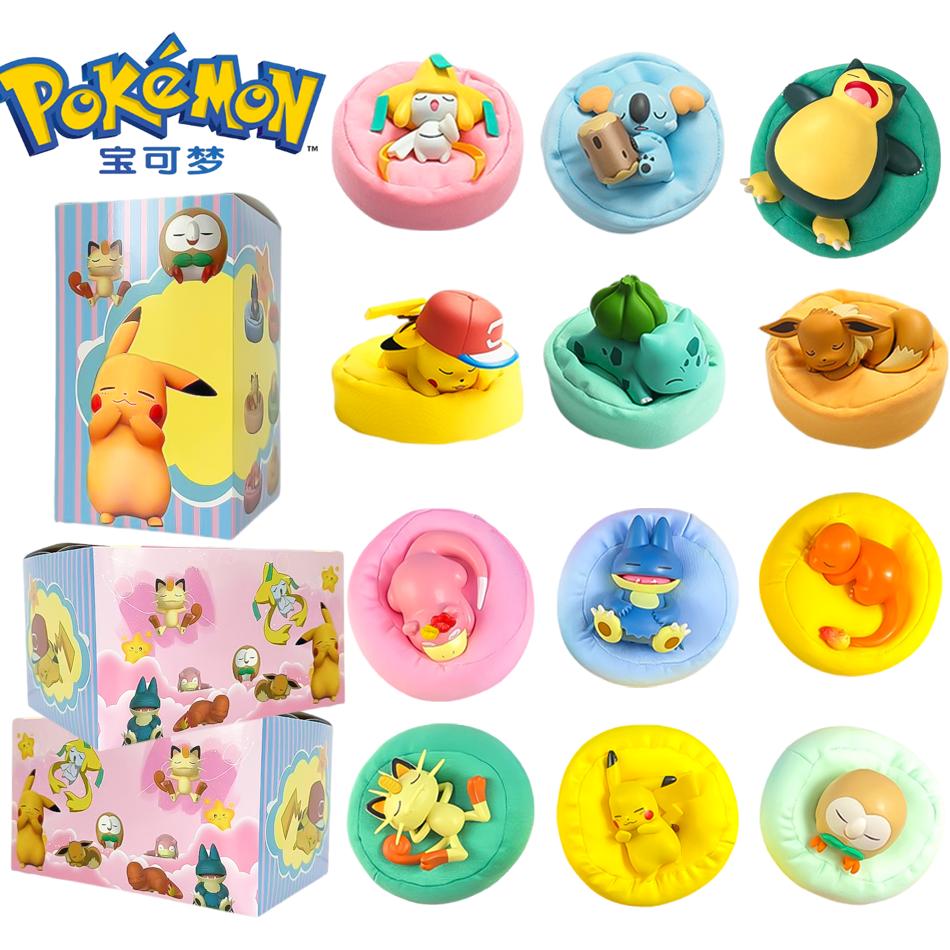 Anime Pok É Mon Model Figure 1-12 Pcs Pikachu Sleep Series Interior Hand Sleeping Position Toys Gift for Sfriends