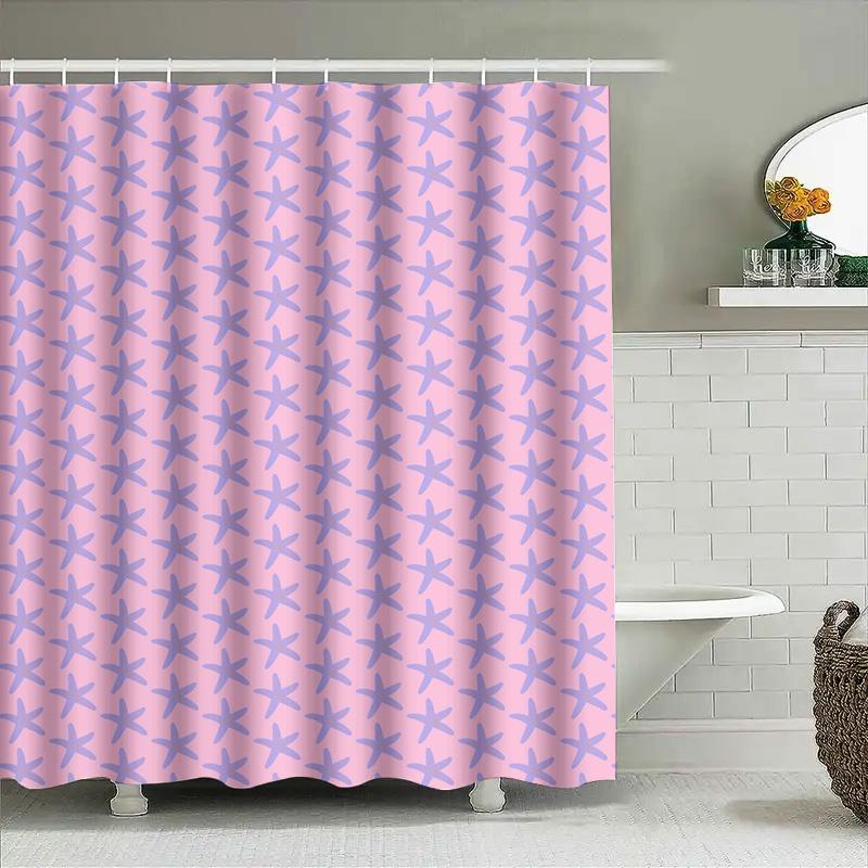 Vibrant Floral Shower Curtain Printed Fabric Waterproof Bathroom Decor With Hook Set For Home Bath Accessories