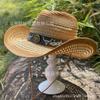 New jazz straw hat women's summer outdoor travel shading vacation Tibetan hat western cowboy hat men