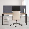 Modern Grey Table Mounted Office Partition Desk Divider, Privacy Panel Screen for Workspace, Study and Meetings 59.1x23.8x1 Inch