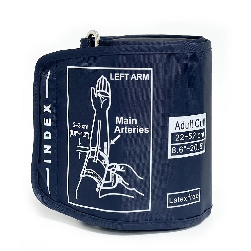 Braçadeira de Pressão Arterial para Adultos 22-52cm para Monitor de Pressão Arterial de Braço Tensiômetro Mangas Cinto Esfigmomanômetro Interface de 4,6 mm