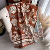 400G Thickened Version Of Retro Ethnic Style Cashew Flower Scarf Women'S Winter High-End Warm Scarf Imitation Cashmere Shawl