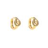 2024 Trendy Korean Zircon-Inlaid Cross Round Earrings