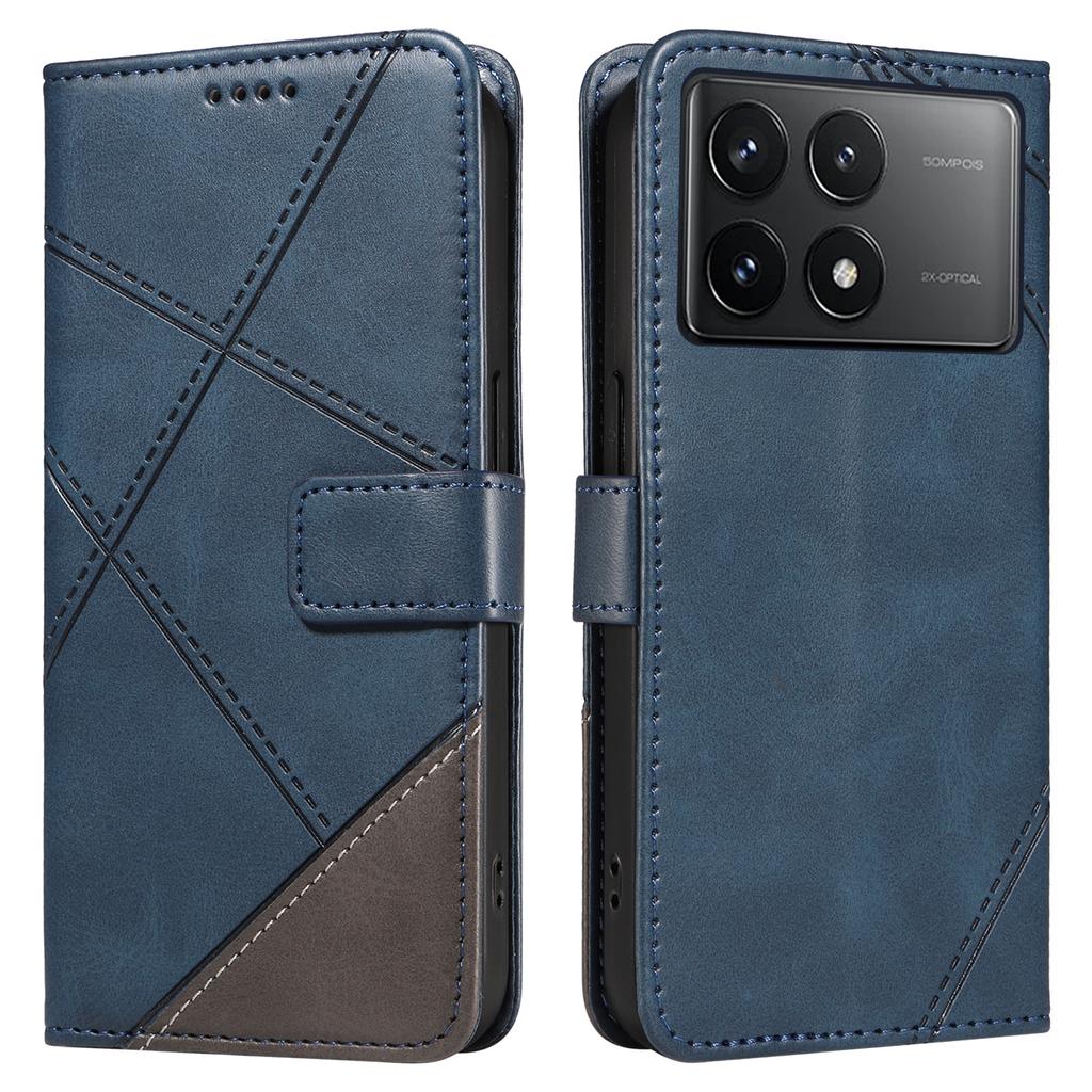 For Xiaomi Poco F6 Pro 5G/Redmi K70 5G/K70 Pro 5G Case Line Spliced PU Leather Phone Cover