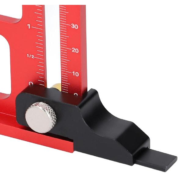 Table Saw Height Gauge Aluminum Alloy Metric Scales 0-60mm Depth Measuring Tool for Woodworking