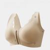 Large-sized Front-button Bra for Women Full Wrap Fixed Cup Top Support Lift and Soft Support Bra Push Up Bra