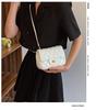 2024 Spring Women's Argyle Chain Crossbody Bag - High-End Fashion with Little Golden Ball Accent