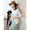 Women Korean Style Thin Cropped Blazer Casual Commute Outerwear For Petite