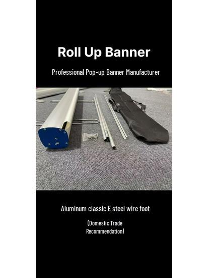 Desktop Mini X-Banner Poster Stand: Foldable Roll-Up Display Holder for Advertising