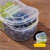 Snack Containers, Divided Bento Snack Box, 2 Compartments Reusable Meal Prep Lunch Fruit Containers Food Storage