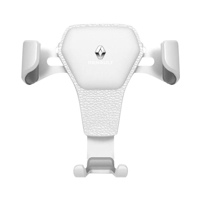 

1 шт. гравитационный автомобильный значок держатель для телефона кронштейн зажим для воздуха крепление подставка аксессуары для Renault Dacia Megane 2 Duster Logan Captur Clio Laguna 3 Fluence Renault белый