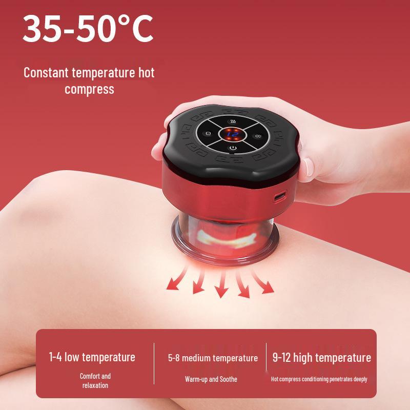 Akıllı Vakum Hacamat & Isıtma Masaj Aleti: Elektrikli Vakum, Meridyen Drenajı ve Fizyoterapi Aleti.