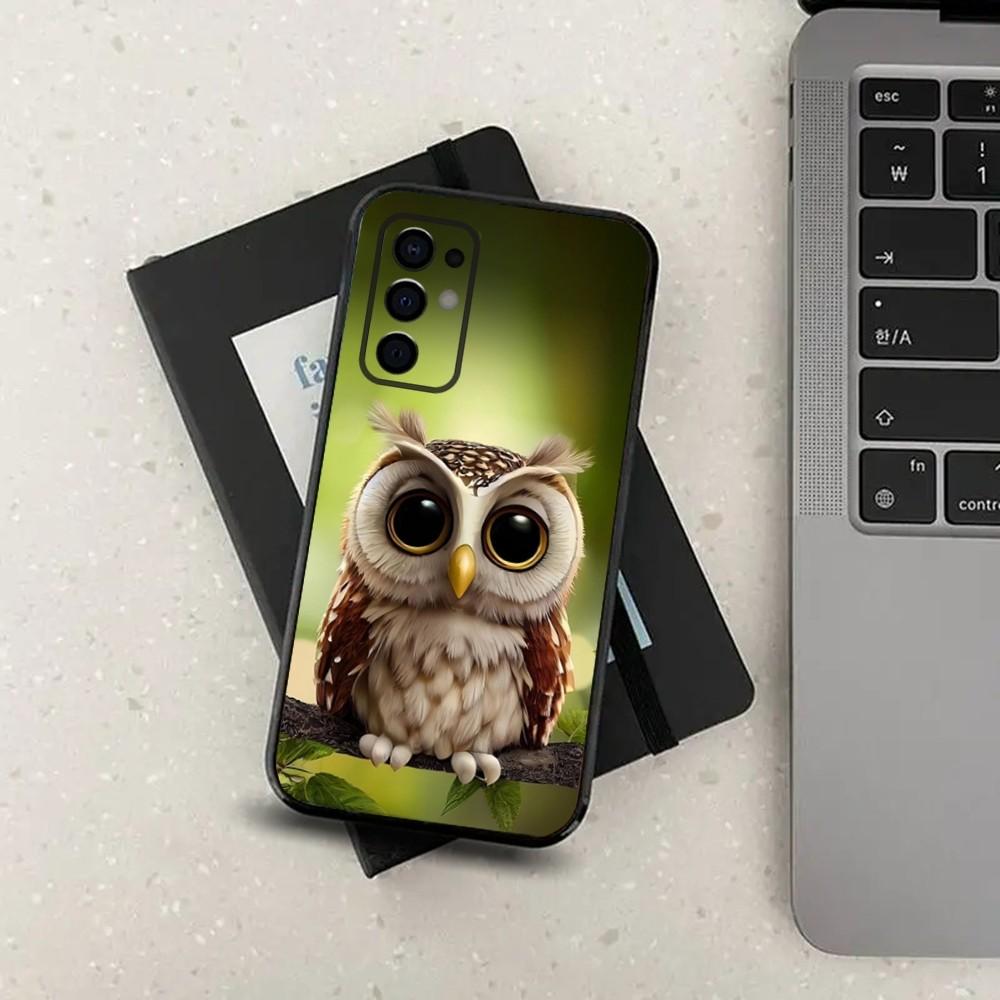 Cute Owl Phone Case For Samsung Galaxy A13,A21s,A22,A31,A32,A52,A53,A71,A80,A91 Soft Black Cover