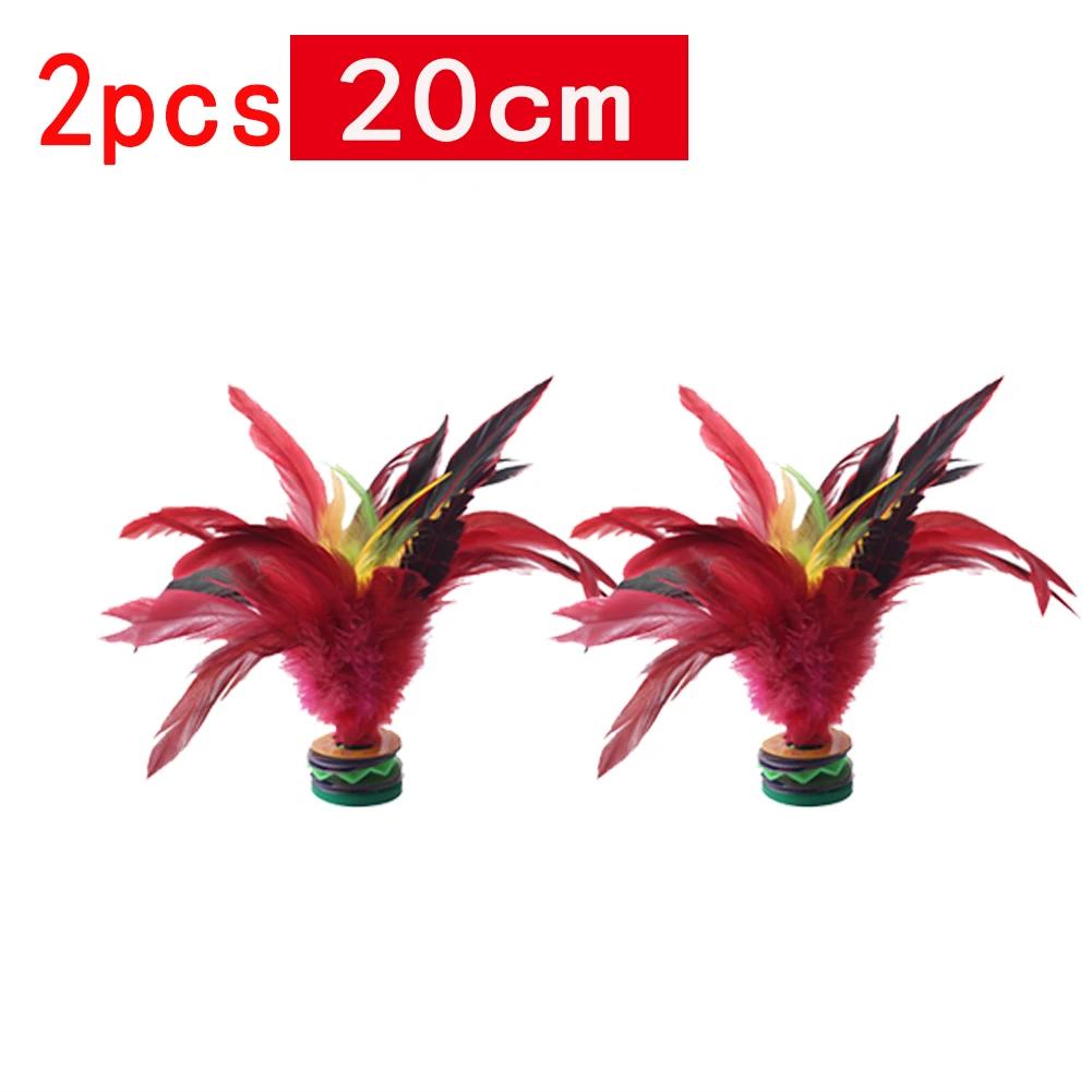 1/8pcs 20cm Feather Jianzi Colorful Feathers Shuttlecock Portable Foot Kick Handwheel Feather Shuttlecock Fitness Entertainment